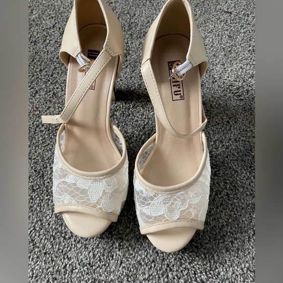 IDIFU Women's IN4 Mary Platform Chunky High Heels
Sandals Peep Toe Dress Bridal - Picture 7 of 11